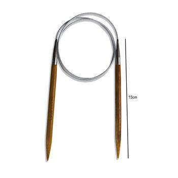 agulha circular ciruclo de bambu